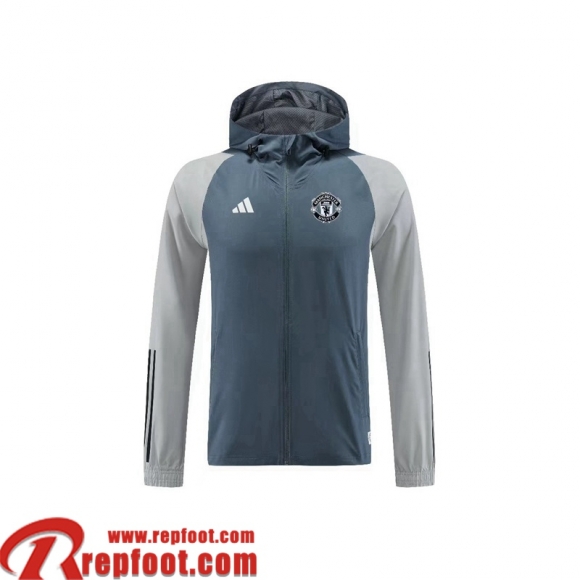 Manchester United Coupe Vent gris Homme 23 24 D87  Manchester United Coupe Vent gris Homme 23 24 D87