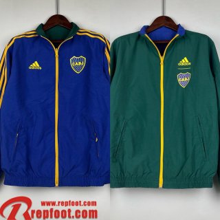 Boca Juniors Coupe Vent Reversible bleu vert Homme 23 24 D116