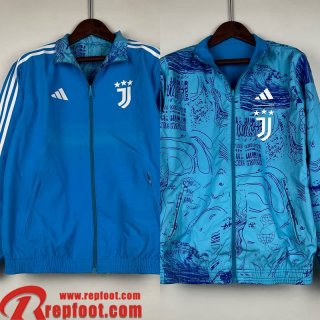 Juventus Coupe Vent Reversible bleu-bleu clair Homme 23 24 D117