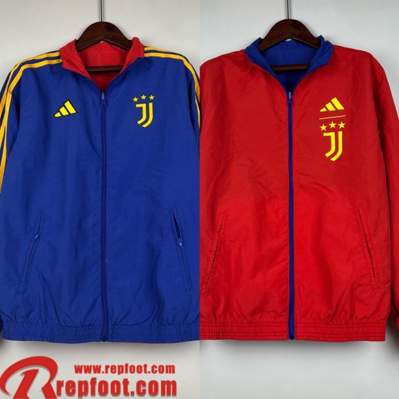 Juventus Coupe Vent Reversible bleu rouge Homme 23 24 D118