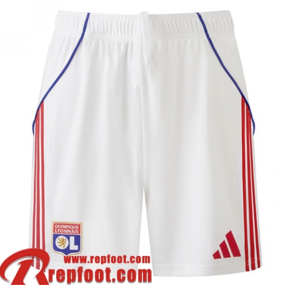 Lyon Short de Foot Domicile Homme 25 26  Lyon Short de Foot Domicile Homme 25 26