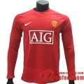 Retro Maillot de Foot Manchester United Domicile Manche Longue 2007/2009