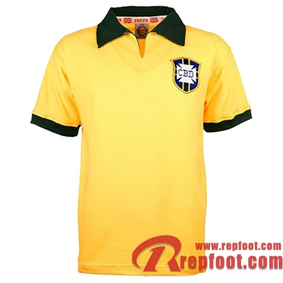 Retro Maillot de Foot Bresil Coupe du monde Domicile 1958