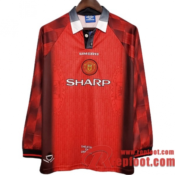 Retro Maillot de Foot Manchester United Domicile Manche Longue 1996