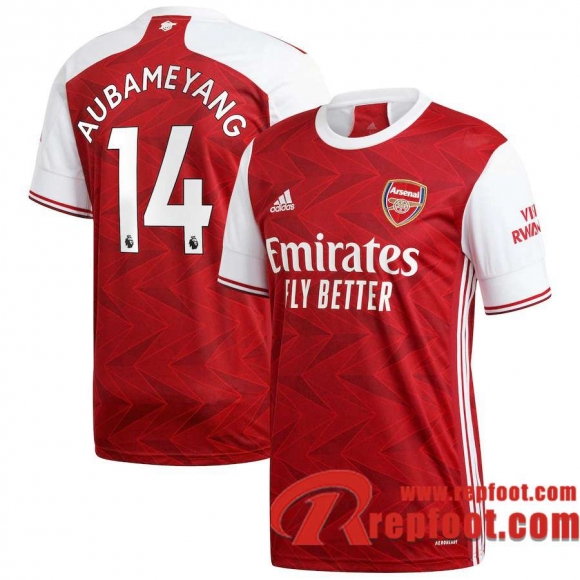 Arsenal Maillot de Aubameyang #14 Domicile 2020-21 Arsenal Maillot de Aubameyang #14 Domicile 2020-21