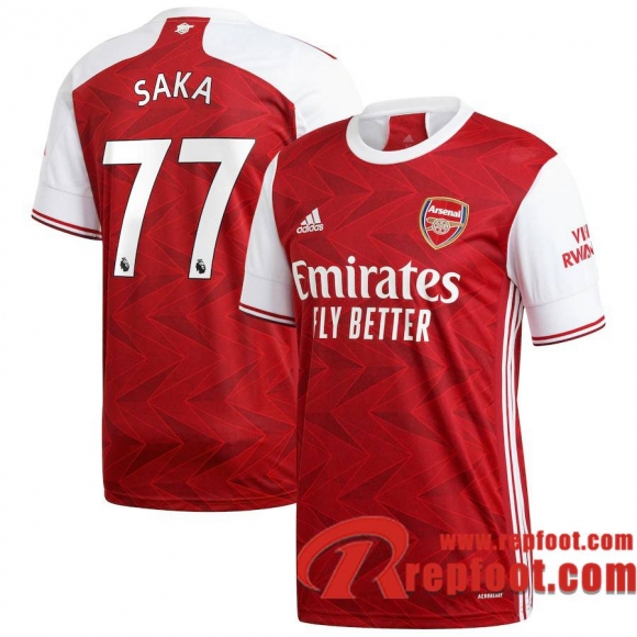Arsenal Maillot de Saka #77 Domicile 2020-21
