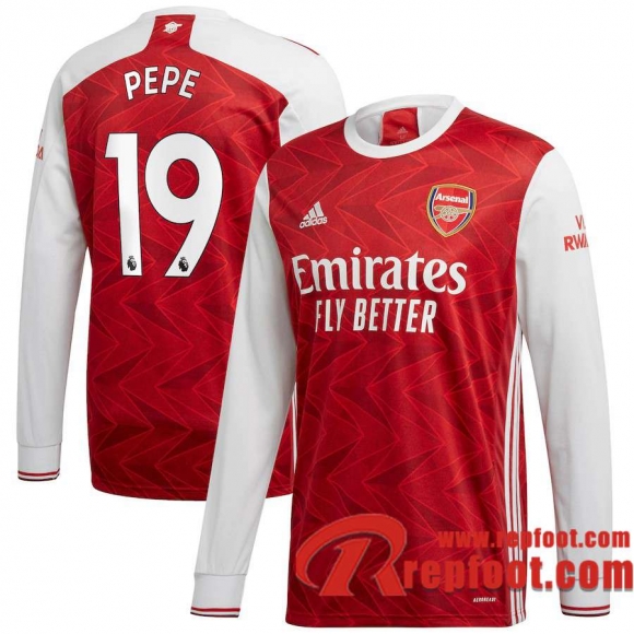 Arsenal Maillot de Pepe #19 Domicile Manches longues 2020-21  Arsenal Maillot de Pepe #19 Domicile Manches longues 2020-21