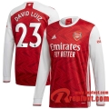 Arsenal Maillot de David Luiz #23 Domicile Manches longues 2020-21