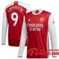 Arsenal Maillot de Lacazette #9 Domicile Manches longues 2020-21