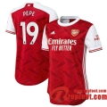 Arsenal Maillot de Pepe #19 Domicile Femme 2020-21 Arsenal Maillot de Pepe #19 Domicile Femme 2020-21