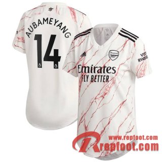 Arsenal Maillot de Aubameyang #14 Exterieur Femme 2020-21