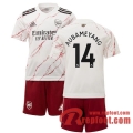 Arsenal Maillot de Aubameyang #14 Exterieur Enfant 2020-21