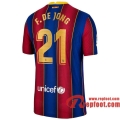 Barcelone Maillot de Frenkie de Jong #21 Domicile Enfant 2020-21