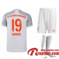 Bayern Munich Maillot de Alphonso Davies #19 Exterieur Enfant 2020-21