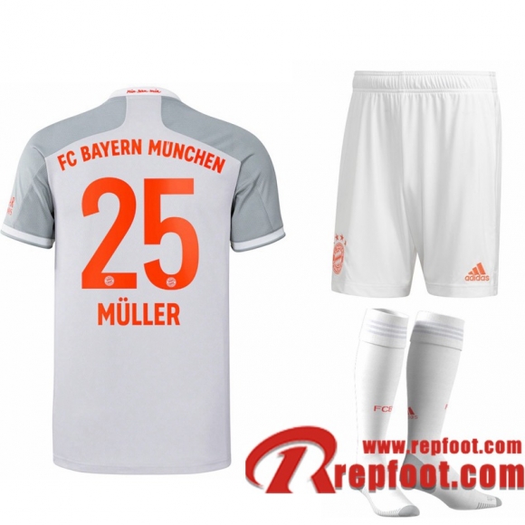 Bayern Munich Maillot de Thomas Muller #25 Exterieur Enfant 2020-21