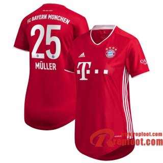 Bayern Munich Maillot de Thomas Müller #25 Domicile Femme 2020-21