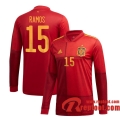 Espagne Maillot de RAMOS #15 Domicile EURO 2020 Manches longues