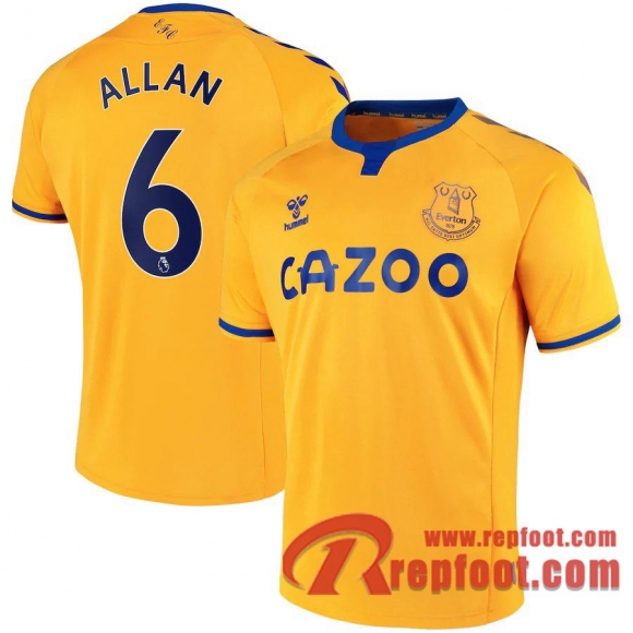 Everton Maillot de Allan #6 Exterieur 2020-21  Everton Maillot de Allan #6 Exterieur 2020-21