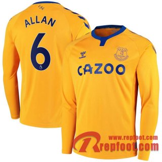 Everton Maillot de Allan #6 Exterieur Manches longues 2020-21