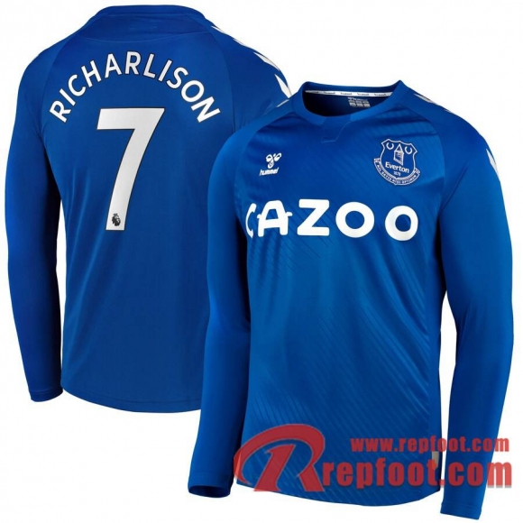 Everton Maillot de Richarlison #7 Domicile Manches longues 2020-21