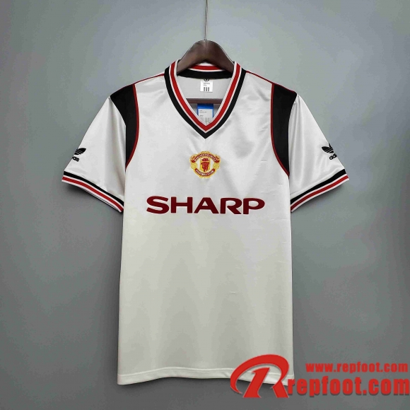 Retro Maillot de foot 1985 Manchester United blanc