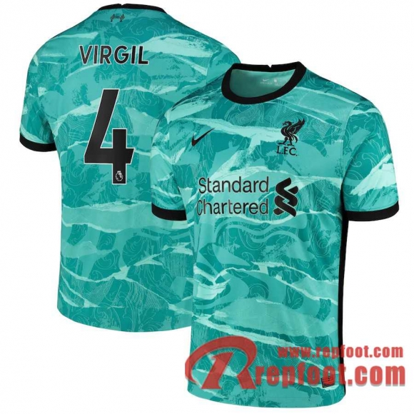 Liverpool Maillot de Virgil #4 Exterieur 2020-21