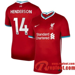 Liverpool Maillot de Jordan Henderson #14 Domicile 2020-21