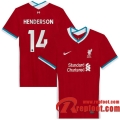 Liverpool Maillot de Jordan Henderson #14 Domicile Femme 2020-21