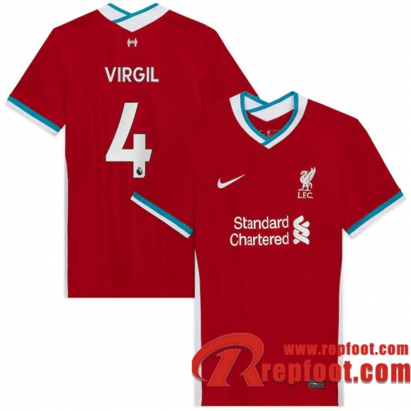 Liverpool Maillot de Virgil Van Dijk #4 Domicile Femme 2020-21