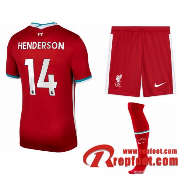 Liverpool Maillot de Jordan Henderson #14 Domicile Enfant 2020-21