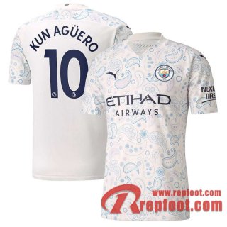 Manchester City Maillot de Kun Agüero #10 Third 2020-21