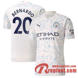 Manchester City Maillot de Bernardo #20 Third 2020-21