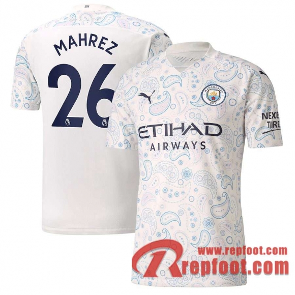 Manchester City Maillot de Mahrez #26 Third 2020-21