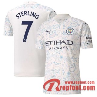 Manchester City Maillot de Sterling #7 Third 2020-21