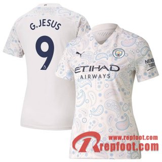 Manchester City Maillot de G.Jesus #9 Third Femme 2020-21