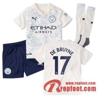 Manchester City Maillot de De Bruyne #17 Third Enfant 2020-21