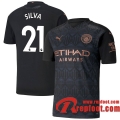 Manchester City Maillot de Silva #21 Exterieur 2020-21