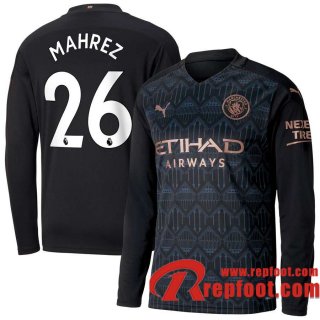 Manchester City Maillot de Mahrez #26 Exterieur Manches longues 2020-21