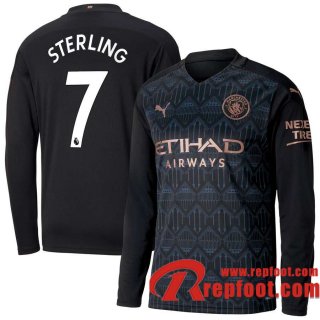 Manchester City Maillot de Sterling #7 Exterieur Manches longues 2020-21