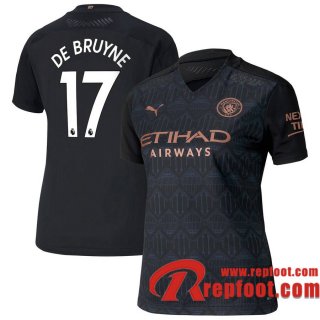 Manchester City Maillot de Bruyne #17 Exterieur Femme 2020-21