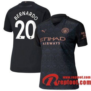 Manchester City Maillot de Bernardo #20 Exterieur Femme 2020-21