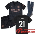 Manchester City Maillot de Silva #21 Exterieur Enfant 2020-21