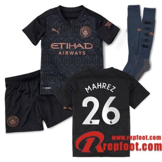 Manchester City Maillot de Mahrez #26 Exterieur Enfant 2020-21