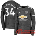 Manchester United Maillot de Van De Beek 34 Exterieur Manches longues 2020-21