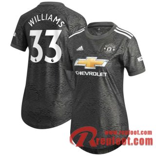 Manchester United Maillot de Williams 33 Exterieur Femme 2020-21