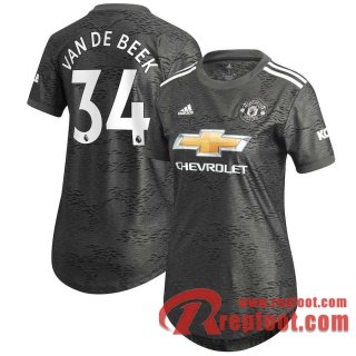 Manchester United Maillot de Van De Beek 34 Exterieur Femme 2020-21