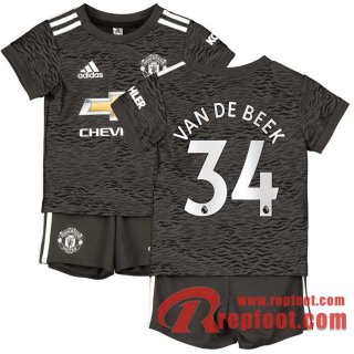 Manchester United Maillot de Van De Beek 34 Exterieur Enfant 2020-21