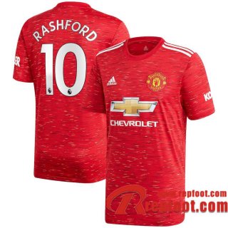 Manchester United Maillot de Marcus Rashford #10 Domicile 2020-21