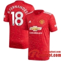 Manchester United Maillot de Bruno Fernandes #18 Domicile 2020-21