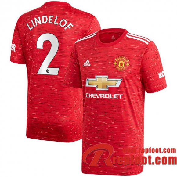 Manchester United Maillot de Victor Lindelöf #2 Domicile 2020-21